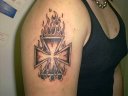 Cross with Flames