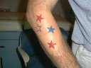 star on forearm