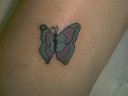 small butterfly on the ankle