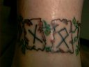 freehand rune symbol stones with ivy