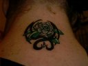 fertility rose with rune symbol and tribal
